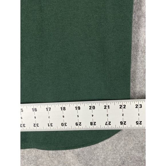 Ll Bean Shirt Men's Medium Green Long Sleeve Chamois Cloth Vintage - Picture 4 of 13